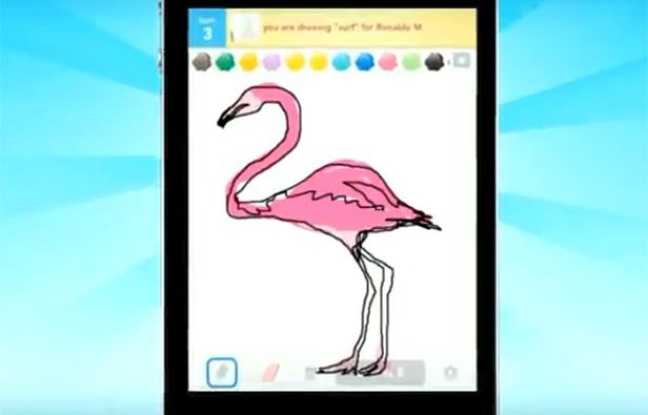 L'application smartphones et tablettes Draw Something. L'application smartphones et tablettes Draw Something.