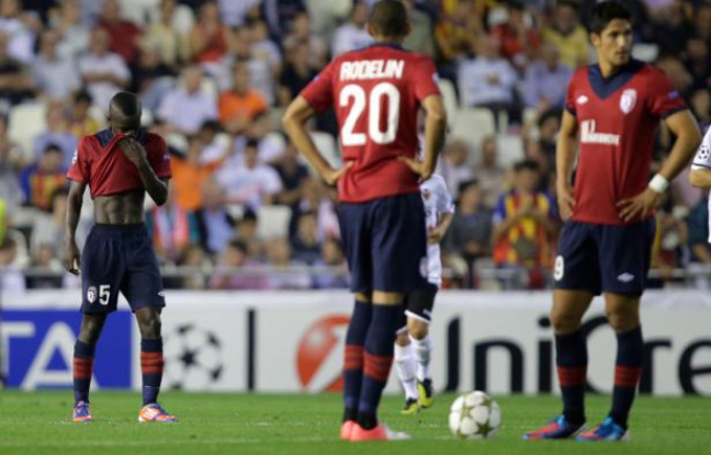 Les joueurs de Lille, lors de la défaite du Losc vontre Valence 2-0 en Ligue des champions, le 2 octobre 2012. Les joueurs de Lille, lors de la défaite du Losc vontre Valence 2-0 en Ligue des champions, le 2 octobre 2012.