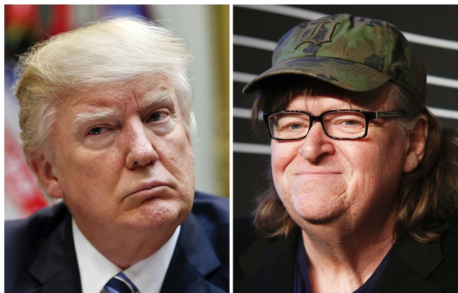 Donald Trump et Michael Moore (montage). Donald Trump et Michael Moore (montage).