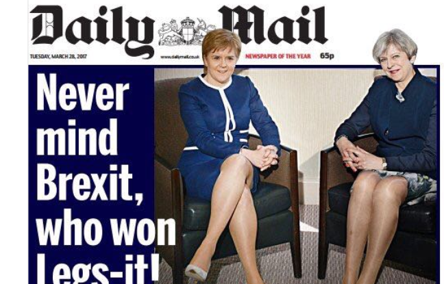 Le Daily Mail a suscité la polémique avec sa Une du 28 mars 2017 jugée sexiste. Le Daily Mail a suscité la polémique avec sa Une du 28 mars 2017 jugée sexiste.