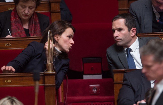 Aurélie Filippetti et Benoît Hamon sur les bancs de l'assemblée nationale, le 27 janvier 2015. Aurélie Filippetti et Benoît Hamon sur les bancs de l'assemblée nationale, le 27 janvier 2015.
