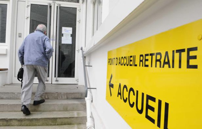 Une caisse d'assurance vieillesse à Paris. Une caisse d'assurance vieillesse à Paris.