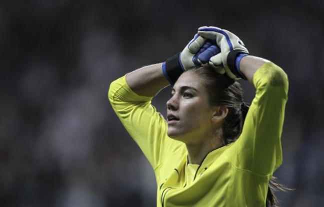 La gardienne des Etats-Unis Hope Solo, lors de la finale de la Coupe du monde, le 17 juillet 2011 à Frankfort (Allemagne). La gardienne des Etats-Unis Hope Solo, lors de la finale de la Coupe du monde, le 17 juillet 2011 à Frankfort (Allemagne).