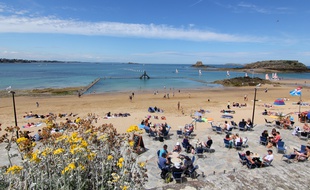 La plage de Bon Secours à Saint-Malo, ici en juillet 2016.