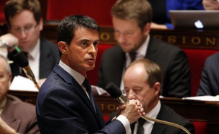Le Premier ministre Manuel Valls à l'Assemblée, le 19 novembre 2015