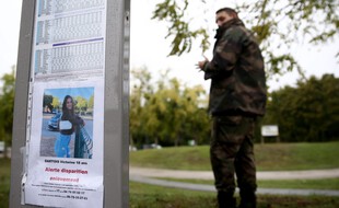 Une équipe de gendarmes mobilisée dans la recherche du corps de Victorine, le 28 septembre 2020.
