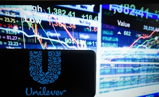 Le logo d'Unilever, l'une des plus grandes entreprises d'agroalimentaire dans le monde.