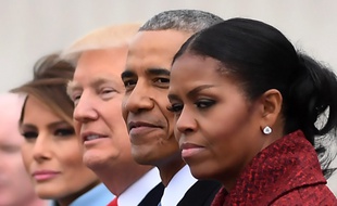 Michelle Obama le 20 janvier 2017, lors de l'investiture de Donald Trump à Washington.