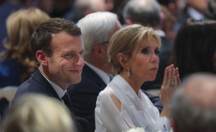 Emmanuel et Brigitte Macron, le 7 mars 2018.
