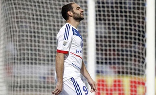 Lisandro après une occasion manquée contre Bordeaux, le 30 septembre 2012 à Lyon.