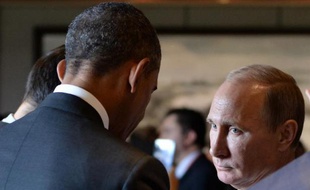 Barack Obama et Vladimir Poutine le 11 novembre 2014 à Pekin