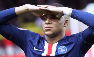 Kylian Mbappé lors de Monaco-PSG le 15 janvier 2020.