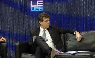 Arnaud Montebourg, ministre du Redressement productif, à la conférence LeWeb, le 12 décembre 2013.