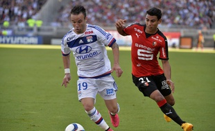Mathieu Valbuena lors de la défaite de l'OL face à Rennes (1-2), le 22 août 2015.