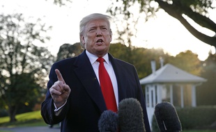 Donald Trump dans les jardins de la Maison Blanche le 4 novembre 2019.