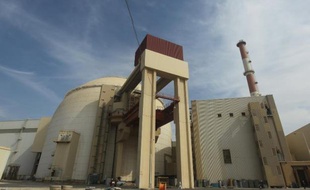 Le bâtiment de l'installation nucléaire du site de Bouchehr en Iran en octobre 2010