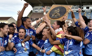 Les joueuses de Montpellier (ici lors de leur sacre de 2017) ont remporté cinq titres de champions de France sur six depuis 2013.