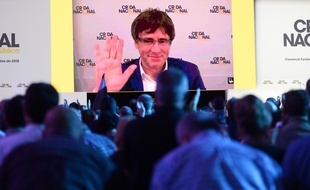 L'ancien président catalan Carles Puigdemont a lancé, depuis la Belgique, son nouveau parti le 27 octobre 2018.