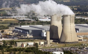 La centrale nucléaire de Tricastin située à Pierrelatte dans le Vaucluse, en région Paca.