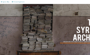 Capture d'écran du site Syrian Archive soutenu par plusieurs ONG et visant à récolter des preuves du conflit en cours.
