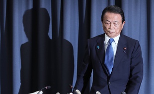 Le ministre des Finances japonais Taro Aso, le 4 juin 2018.