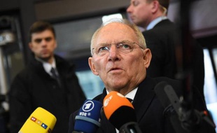 Le ministre allemand des Finances, Wolfgang Schäuble, à Bruxelles, le 16 février 2015