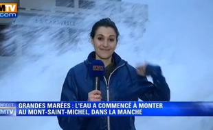 La journaliste de BFM TV Fanny Agostini, en direct de Saint-Malo.