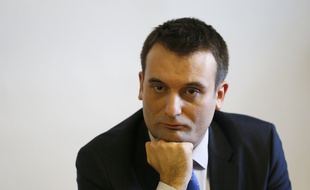 Le Vice-président du Front National, Florian Philippot en conférence de presse le 19 février 2016, à Taverny.