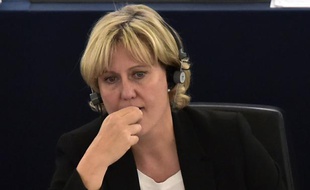 L'eurodéputée Nadine Morano au parlement européen le 7 octobre 2015 à Strasbourg