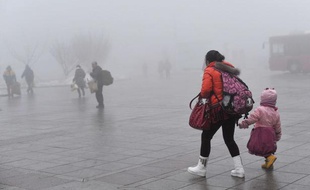 Pollution à Pékin, le 31 janvier 2013.