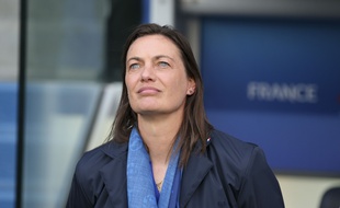 Corinne Diacre, sélectionneuse de l'équipe de France féminine de football, le 7 juin 2019 à Paris