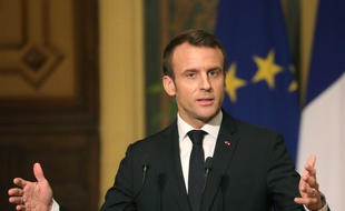 Emmanuel Macron en conférence de presse avec le président égyptien, Abdel Fattah al-Sisi, au Caire, le 28 janvier 2019.