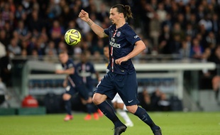 Zlatan Ibrahimovic lors de PSG-Guingamp, le 8 mai 2015 au Parc des Princes.