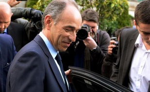 Jean-Francois Copé à la sortie de TF1 le 27 mai 2014 à Boulogne-Billancourt
