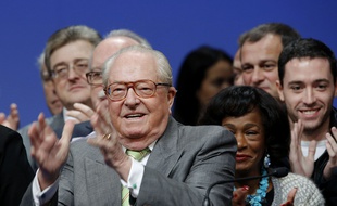 Jean-Marie Le Pen, président d'honneur du Front national, le 23 novembre 2014 à Lyon.