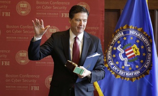 Le directeur du FBI James Comey le 8 mars 2017 à l'université de Boston.