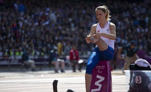 Marie-Amelie le Fur lors des Jeux de Londres, en 2012.
