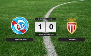 RC Strasbourg - Monaco: 1-0 pour le RC Strasbourg contre Monaco au stade de la Meinau
