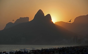 La plage d'Ipanema à Rio de Janeiro, le 1er octobre 2020.