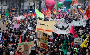 Manifestation contre la réforme des retraites à Paris, le 5 décembre 2019.