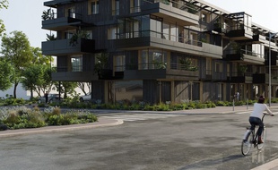 Un exemple de ce à quoi pourrait ressembler l'immeuble de logements construit par le promoteur Quartus.