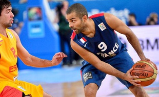 Le meneur de jeu des Bleus Tony Parker, en demi-finale de l'Euro contre l'Espagne, le 20 septembre 2013, en Slovénie.