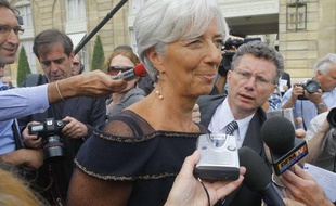 Christine Lagarde, à la sortie de son dernier Conseil des ministres à l'Elysée le 29 juin 2011, au lendemain de sa nomination à la tête du Fonds monétaire international.