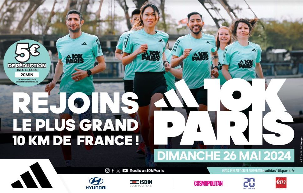 Tentez de gagner votre dossard pour le Adidas 10K Paris 2024