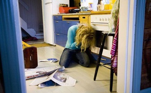 Une femme victime de violences.
