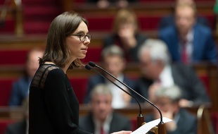 La députée Amélie de Montchalin dans l'hémicycle de l'Assemblée nationale, le 24 octobre 2017.
