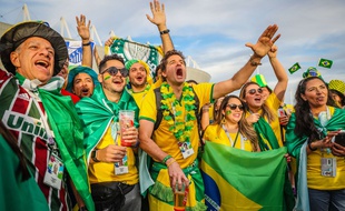 Les fans brésiliens en Russie.