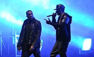 Les rappeurs Kanye West et Jay-Z en 2012