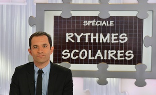 Benoit Hamon, ministre de l'Education Nationale de l'Enseignement Superieur et de la Recherche l'invite de