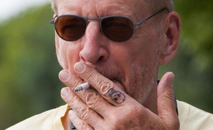 Le réalisateur Larry Clark sur le tournage de Marfa Girls en 2012.